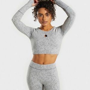 GYMSHARK set fleur crop top high waisted leggings